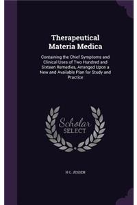 Therapeutical Materia Medica