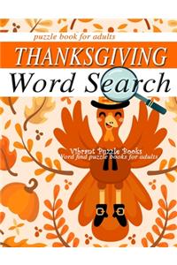 THANKSGIVING word search puzzle books for adults.