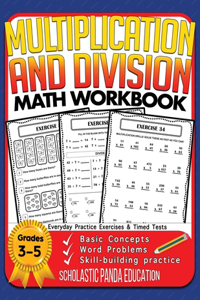 Multiplication and Division Math Workbook for 3rd 4th 5th Grades