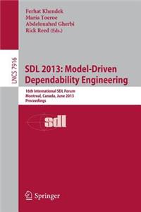 Sdl 2013: Model Driven Dependability Engineering