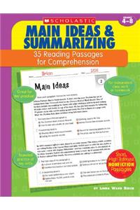 35 Reading Passages for Comprehension: Main Ideas & Summarizing