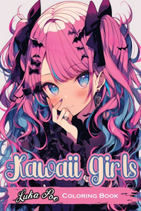 Kawaii Girls Coloring Book