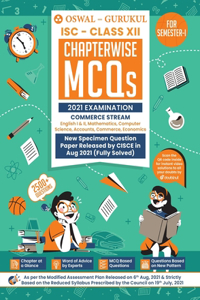 Chapterwise MCQs Book for Commerce Stream : ISC Class 12 for Semester I 2021 Exam