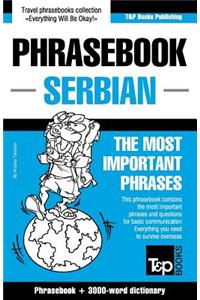 English-Serbian phrasebook and 3000-word topical vocabulary