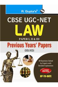 CBSE UGC-NET LAW Previous Years Paper (I, II & III) (Solved)