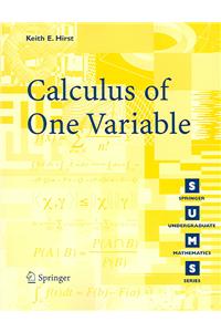 Calculus of One Variable