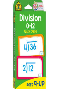 School Zone Division 0-12 Flash Cards