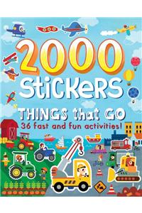 2000 Stickers Things That Go