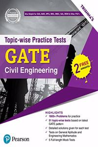 GATE (Civil Engineering) : Topic-wise practice tests (including 5 full length Mock Tests) | Helpful for GAIL, BARC, HPCL, BHEL, ONGC, SAIL, DRDO & other PSU's | First Edition | By Pearson