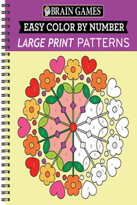 Brain Games - Easy Color by Number: Large Print Patterns