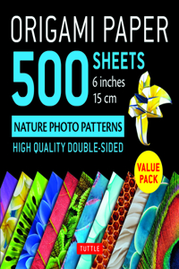 Origami Paper 500 Sheets Nature Photo Patterns 6 (15 CM)