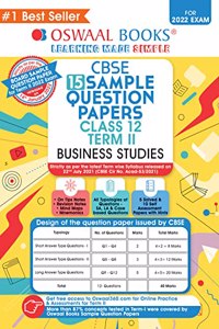 Oswaal CBSE Term 2 Business Studies Class 12 Sample Question Papers Book (For Term-2 2022 Exam)