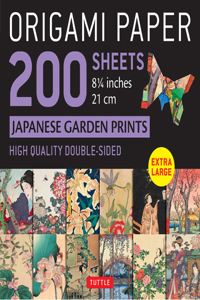 Origami Paper 200 Sheets Japanese Garden Prints 8 1/4 21cm