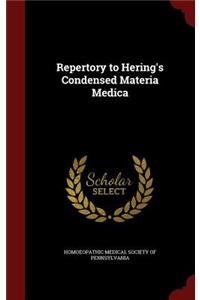 Repertory to Hering's Condensed Materia Medica