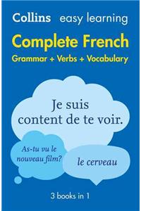 Easy Learning French Complete Grammar, Verbs and Vocabulary (3 books in 1)