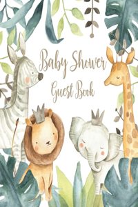 Safari Baby Shower Guest Book (Hardcover)