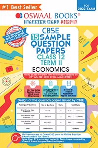 Oswaal CBSE Term 2 Economics Class 12 Sample Question Papers Book (For Term-2 2022 Exam)