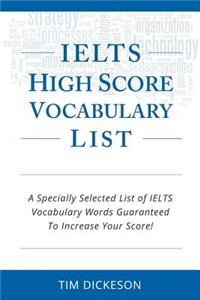 IELTS High Score Vocabulary List