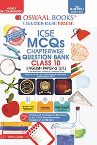 Oswaal ICSE MCQs Chapterwise Question Bank Class 10, English Paper 2 Literature Book (For Semester 1, Nov-Dec 2021 Exam with the largest MCQ Question Pool)