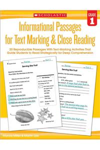 Informational Passages for Text Marking & Close Reading: Grade 1