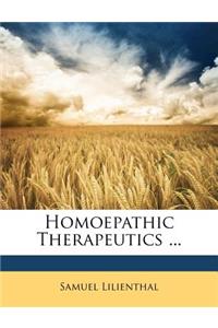 Homoepathic Therapeutics ...