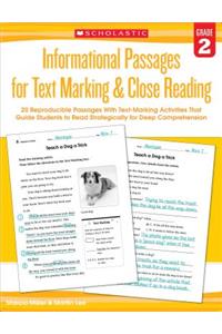 Informational Passages for Text Marking & Close Reading: Grade 2