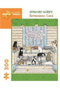 Seventeen Cats 300-Piece Jigsaw Puzzle