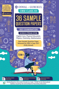 36 Sample Question Papers Science Stream (PCM): CBSE Class 12 for Term-I November 2021 Examination