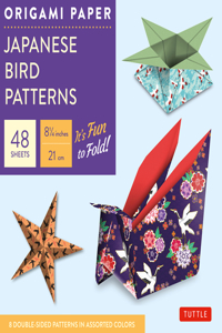 Origami Paper - Japanese Bird Patterns - 8 1/4" - 48 Sheets