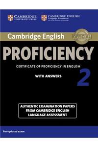 Cambridge English Proficiency 2 Student's Book with Answers