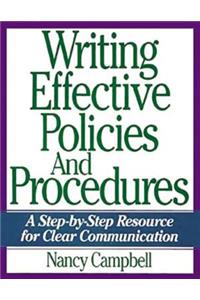 Writing Effective Policies and Procedures