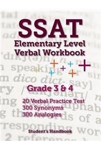 SSAT Elementary Level Verbal Workbook