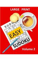 Large Print Sudoku Easy Sudoku Volume 2