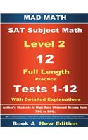 2018 SAT Subject Level 2 Book A Tests 1-12