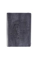 Strong & Courageous Classic Lux-Leather Zip Journal