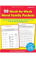 20 Week-By-Week Word Family Packets