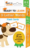 Ready to Learn: Kâ 1 3-Letter Words Flash Cards