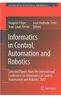 Informatics in Control, Automation and Robotics