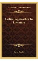 Critical Approaches to Literature