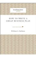 How to Write a Great Business Plan