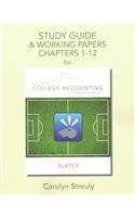 Study Guide & Working Papers for College Accounting