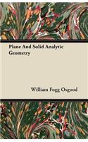 Plane and Solid Analytic Geometry