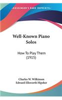 Well-Known Piano Solos