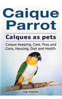 Caique parrot. Caiques as pets. Caique Keeping, Care, Pros and Cons, Housing, Diet and Health.