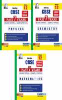 Shivdas CBSE Past 7 Years Boards Papers and Sample Papers for Class 12 Science Stream Pack of 3 Physics Chemistry Mathematics (Full Syllabus Edition)