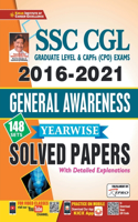 Kiran SSC CGL 2016 to 2021 General Awareness Yearwise Solved Papers With Detailed Explanations(English Medium)(3490)