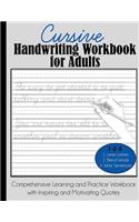 Cursive Handwriting Workbook for Adults