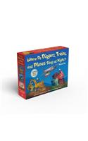 Where Do Diggers, Trains, and Planes Sleep at Night? Board Book Boxed Set