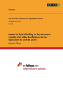 Impact of Hybrid Selling on Key Accounts Loyalty. Can Video Conferences be an Equivalent to On-Site Visits?