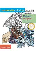 Zendoodle Coloring: Majestic Dragons